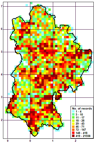 Record distribution map